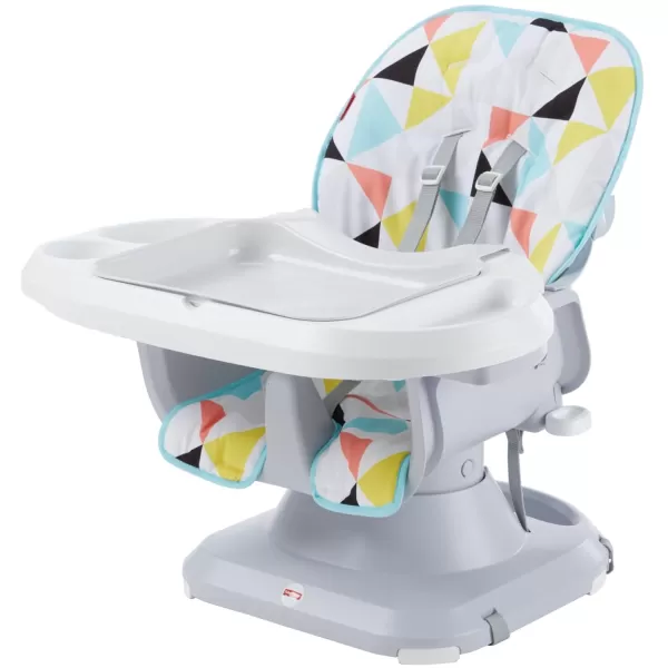FisherPrice SpaceSaver Simple Clean High Chair Baby to Toddler Portable Dining Seat with Removable Tray Liner WindmillMulticolor