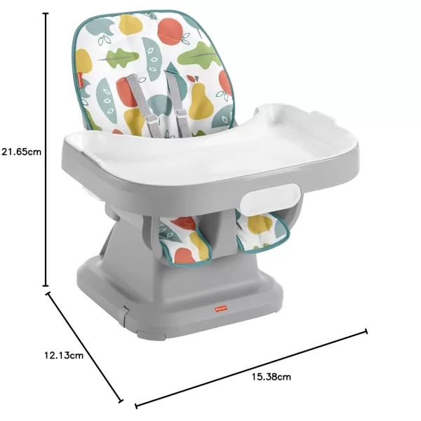 FisherPrice SpaceSaver Simple Clean High Chair Baby to Toddler Portable Dining Seat with Removable Tray Liner WindmillPacific Pebble