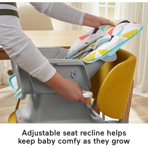 FisherPrice SpaceSaver Simple Clean High Chair Baby to Toddler Portable Dining Seat with Removable Tray Liner WindmillWindmill