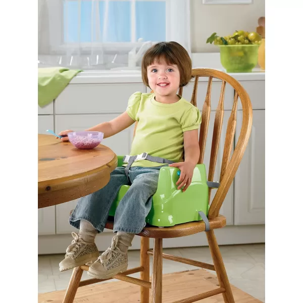 FisherPrice Toddler Booster Seat Healthy Care Green Adjustable Chair for Dining Table ampamp Travel with Baby Dishwasher Safe TrayBlueGreen