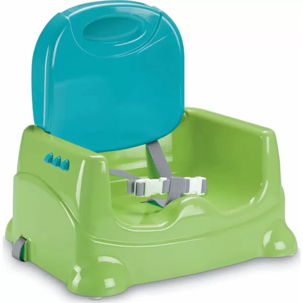 FisherPrice Toddler Booster Seat Healthy Care Green Adjustable Chair for Dining Table ampamp Travel with Baby Dishwasher Safe TrayBlueGreen