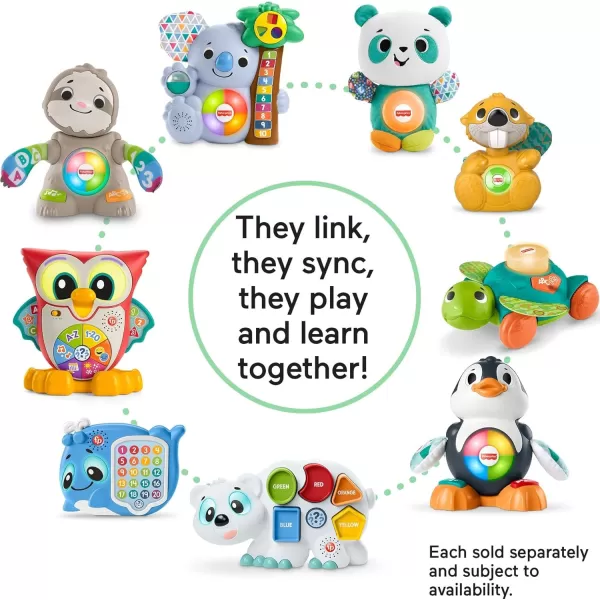 FisherPrice Toddler Educational Toy Linkimals 120 Count ampamp Quiz Whale Activity with Interactive Lights ampamp Music for Ages 18 Months