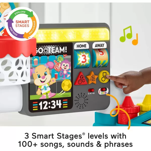 FisherPrice Toddler Learning Toy Laugh ampamp Learn 4in1 Game Experience Sports Activity Center with Smart Stages for Infants Ages 9 Months