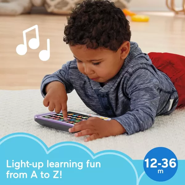 FisherPrice Toddler Learning Toy Laugh ampamp Learn Smart Stages Tablet with Lights ampamp Music for Early Pretend Play Gray for Infants Ages 1 Years