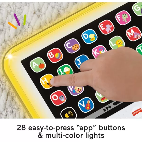 FisherPrice Toddler Learning Toy Laugh ampamp Learn Smart Stages Tablet with Lights ampamp Music for Early Pretend Play Gray for Infants Ages 1 Years