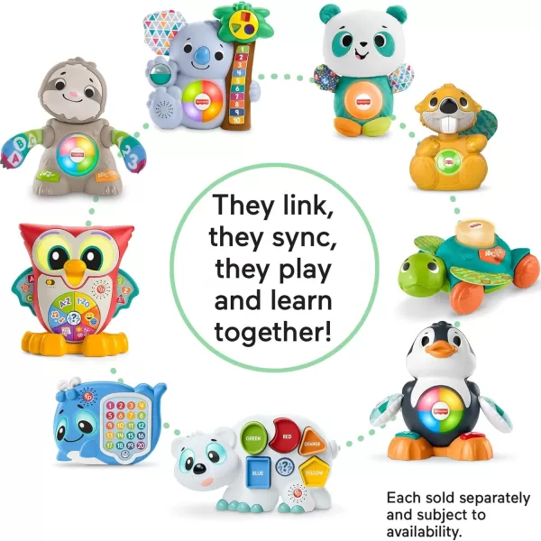 FisherPrice Toddler Learning Toy Linkimals Puzzlin Shapes Polar Bear with Lights ampamp Music for Kids Ages 18 Months Compatible Only with Linkimals Items