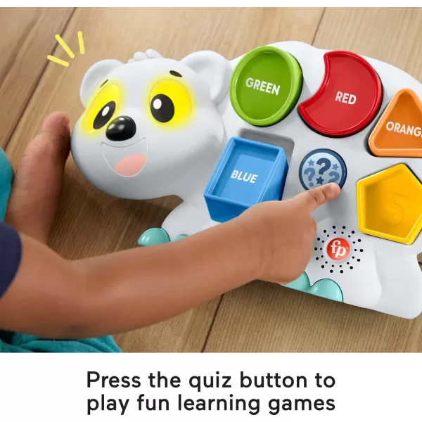 FisherPrice Toddler Learning Toy Linkimals Puzzlin Shapes Polar Bear with Lights ampamp Music for Kids Ages 18 Months Compatible Only with Linkimals Items