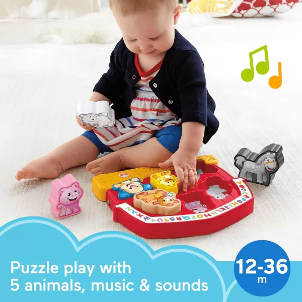 FisherPrice Toddler Shape Sorting Toy Laugh ampamp Learn Farm Animal Puzzle with Music ampamp Sounds for Kids Ages 1 Years