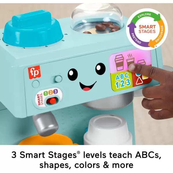 FisherPrice Toddler Toy Laugh ampamp Learn Learn ampamp Serve Coffee Cafe Playset with Smart Stages ampamp 10 Pretend Play Pieces for Ages 18 Months