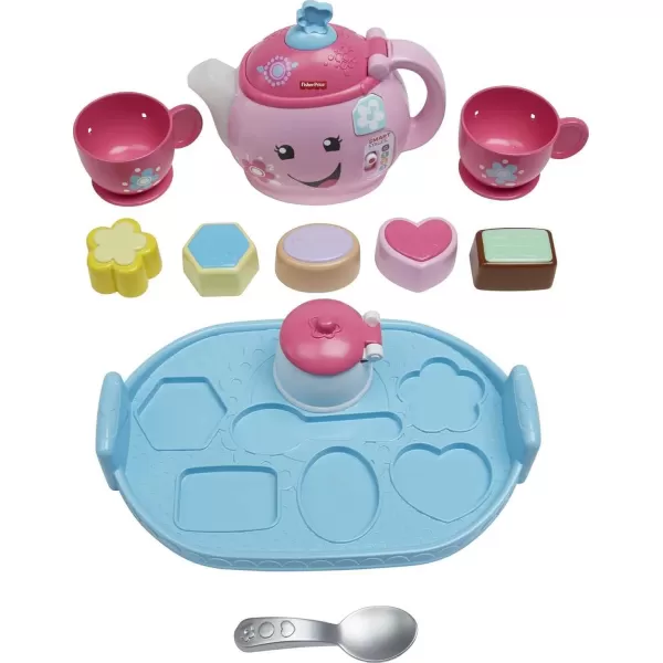 FisherPrice Toddler Toy Laugh ampamp Learn Sweet Manners Tea Set with Smart Stages Learning Songs for Pretend Play Kids Ages 18 MonthsFrustration Free Packaging