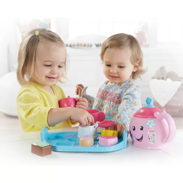 FisherPrice Toddler Toy Laugh ampamp Learn Sweet Manners Tea Set with Smart Stages Learning Songs for Pretend Play Kids Ages 18 MonthsStandard Packaging