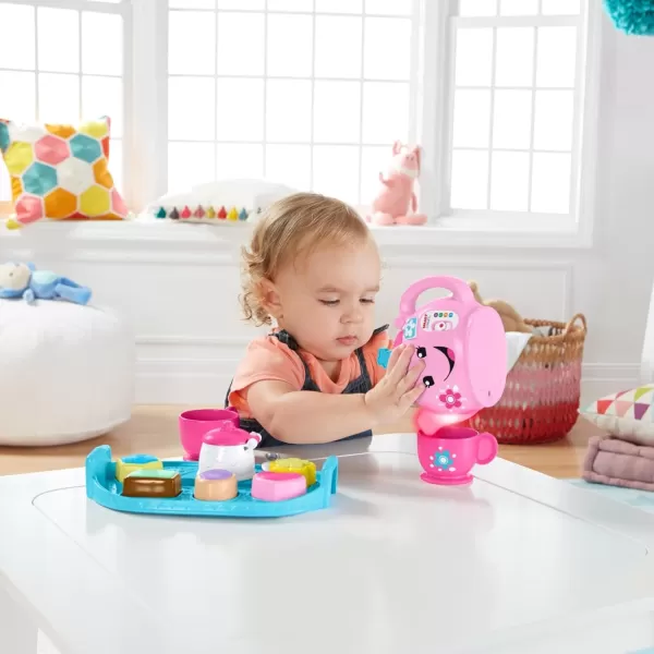 FisherPrice Toddler Toy Laugh ampamp Learn Sweet Manners Tea Set with Smart Stages Learning Songs for Pretend Play Kids Ages 18 MonthsStandard Packaging