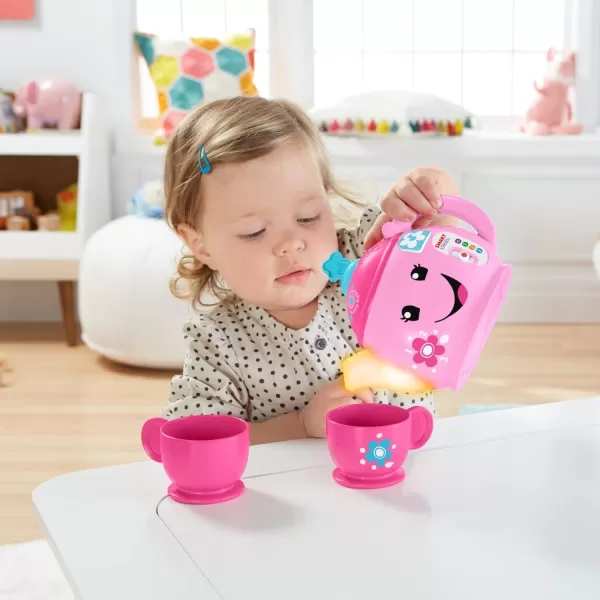 FisherPrice Toddler Toy Laugh ampamp Learn Sweet Manners Tea Set with Smart Stages Learning Songs for Pretend Play Kids Ages 18 MonthsStandard Packaging