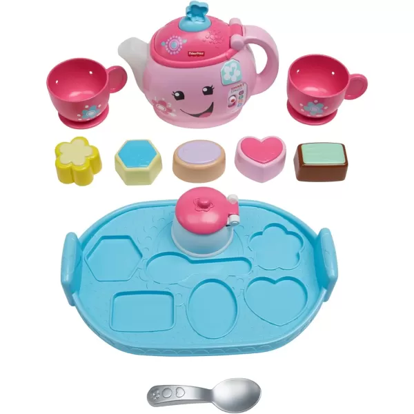 FisherPrice Toddler Toy Laugh ampamp Learn Sweet Manners Tea Set with Smart Stages Learning Songs for Pretend Play Kids Ages 18 MonthsStandard Packaging