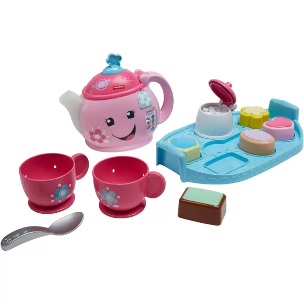 FisherPrice Toddler Toy Laugh ampamp Learn Sweet Manners Tea Set with Smart Stages Learning Songs for Pretend Play Kids Ages 18 MonthsStandard Packaging