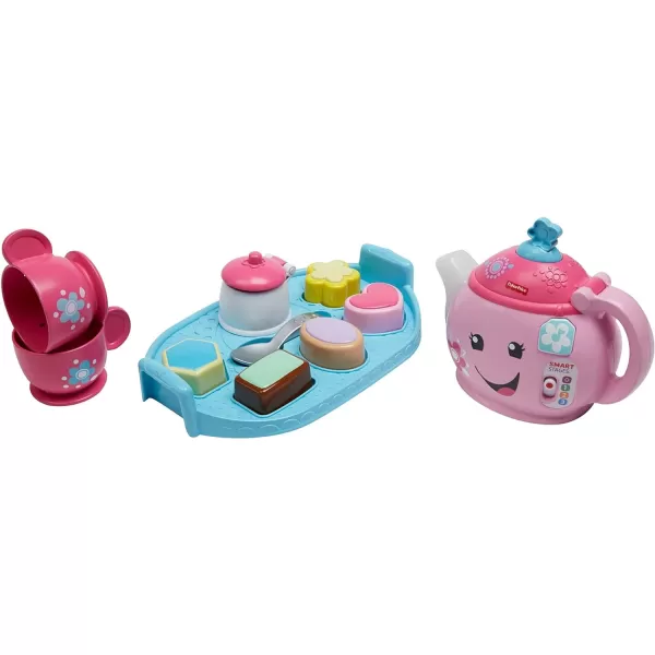 FisherPrice Toddler Toy Laugh ampamp Learn Sweet Manners Tea Set with Smart Stages Learning Songs for Pretend Play Kids Ages 18 MonthsStandard Packaging