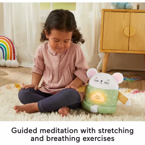 FisherPrice Toddler Toy Meditation Mouse Mindfulness Plush with Guided Relaxation Exercises Music ampamp Lights for Kids Ages 2 Years