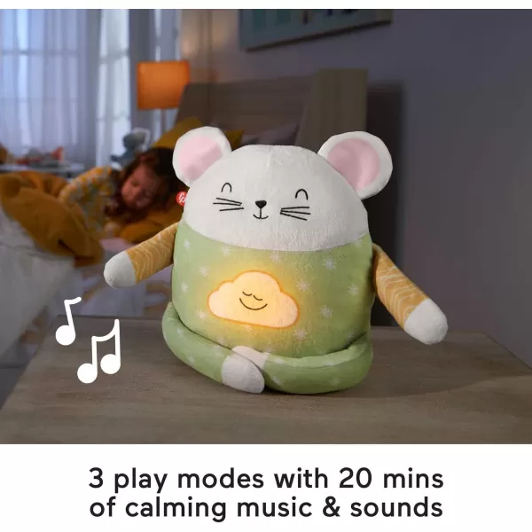FisherPrice Toddler Toy Meditation Mouse Mindfulness Plush with Guided Relaxation Exercises Music ampamp Lights for Kids Ages 2 Years