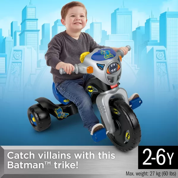 FisherPrice Toddler Tricycle Jurassic World Lights ampamp Sounds Trike Dinosaur Toy Bike with Storage for Outdoor Play Kids Ages 2 YearsBatman