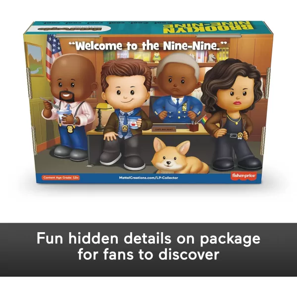 Little People Collector Brooklyn NineNine TV Series Special Edition Set for Adults ampamp Fans 4 Figures in Display Package