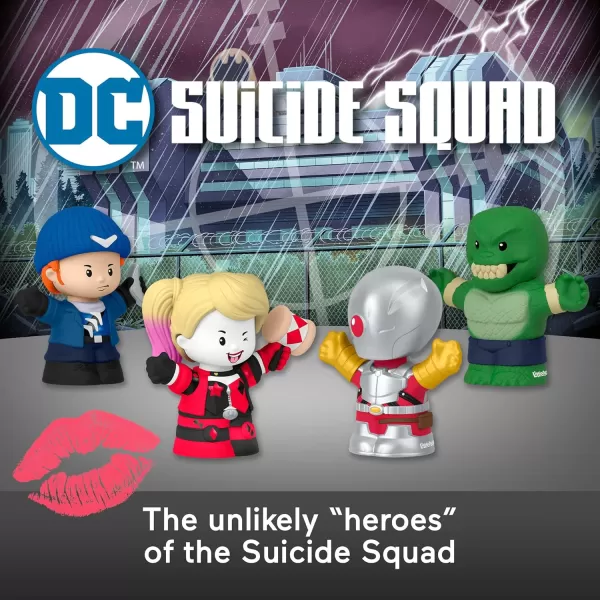 Little People Collector DC Suicide Squad Special Edition Set for Adults ampamp Fans 4 Figures in Display Package