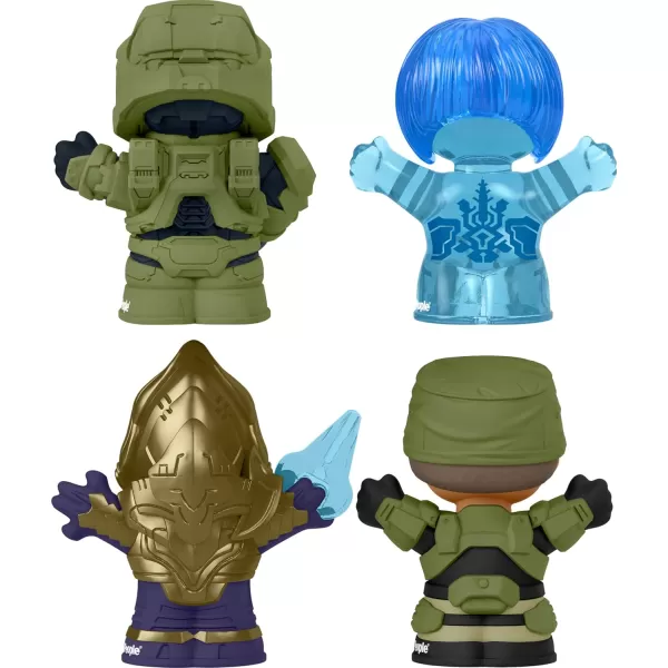 Little People Collector Halo Video Game Special Edition Set for Adults ampamp Fans 4 Character Figures in Display Gift Box