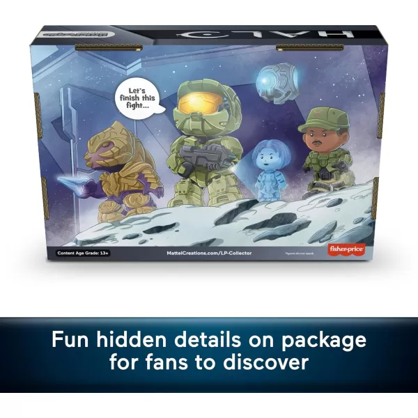 Little People Collector Halo Video Game Special Edition Set for Adults ampamp Fans 4 Character Figures in Display Gift Box
