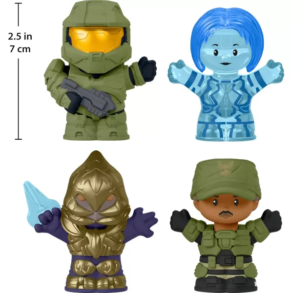 Little People Collector Halo Video Game Special Edition Set for Adults ampamp Fans 4 Character Figures in Display Gift Box