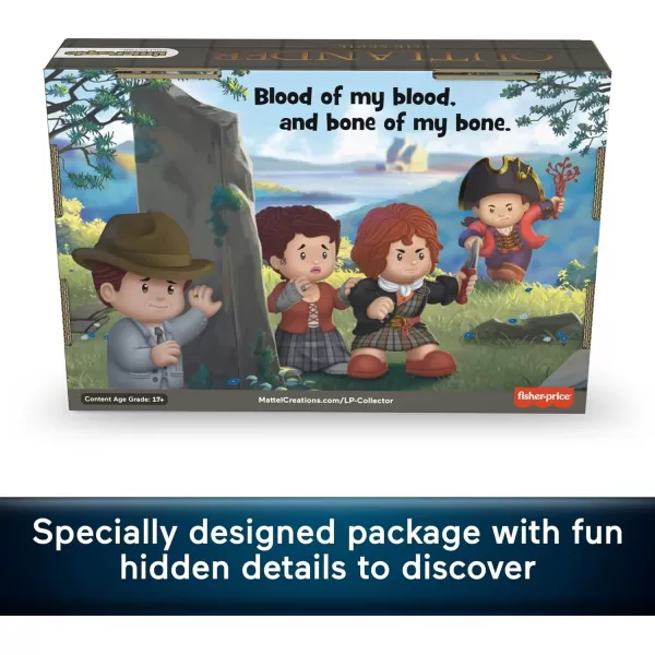Little People Collector Outlander TV Show Special Edition Set for Adults ampamp Fans 4 Figures in a Display Box