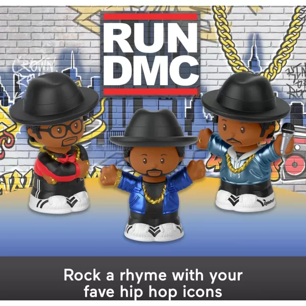 Little People Collector Run DMC Special Edition Set 3 Figures for Adults ampamp Hip Hop Fans in Display Box