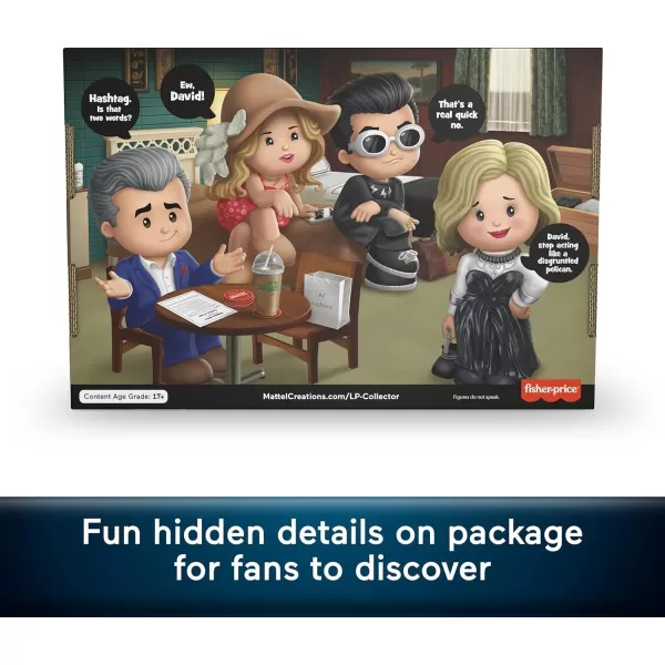 Little People Collector Schitts Creek TV Series Special Edition Set for Adults ampamp Fans 4 Figures in Display Package
