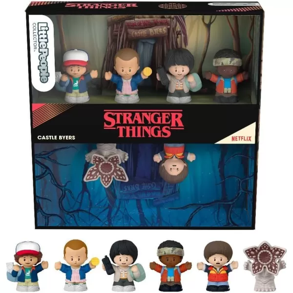 Little People Collector Stranger Things Castle Byers Special Edition Set 6 Figures for Adults ampamp Fans in a Gift Display Box