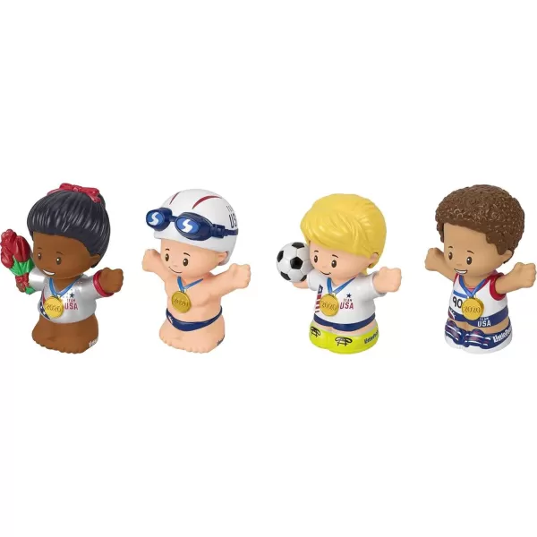 Little People Collector Team USA Classic Sports Special Edition Set for Adults ampamp Fans 4 Athlete Figures in Display Package