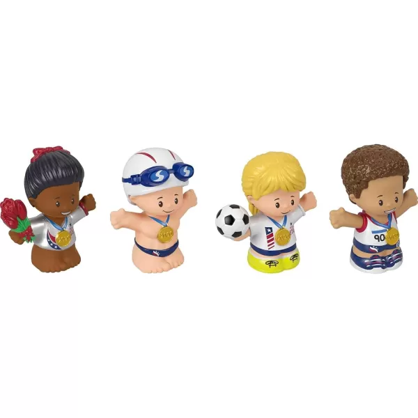 Little People Collector Team USA Classic Sports Special Edition Set for Adults ampamp Fans 4 Athlete Figures in Display Package