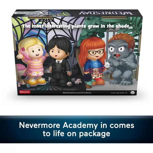 Little People Collector Wednesday TV Series Special Edition Set for Adults ampamp Fans 4 Figures in Display Package