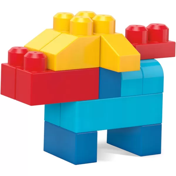 MEGA BLOKS First Builders Toddler Blocks Toys Set Deluxe Building Bag with 150 Pieces and Storage Blue Ages 1 Years