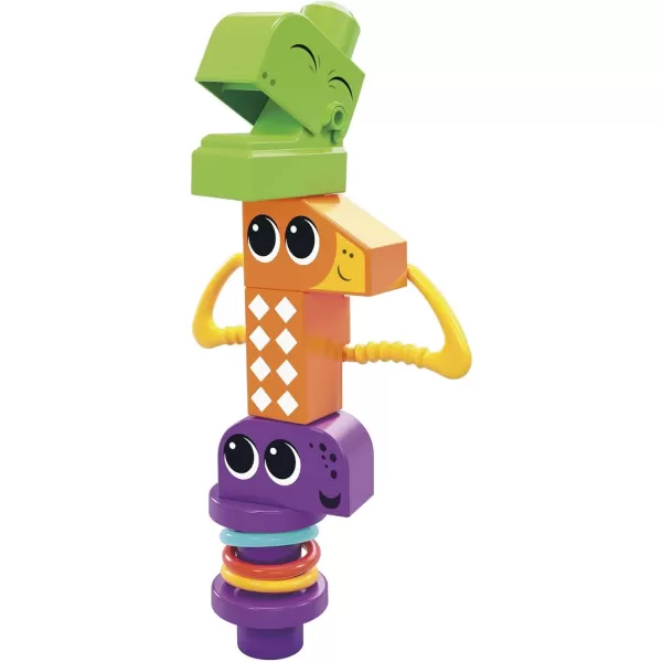 Mega BLOKS FisherPrice Toddler Building Blocks Toy Set Squeak n Chomps Dinos with 24 Pieces 4 Buildable Animals Ages 1 Years