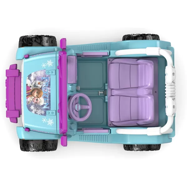 Power Wheels Disney Frozen Jeep Wrangler RideOn Battery Powered Vehicle with Music Sounds ampamp Storage Preschool Kids Ages 3 Years Baby BluePurpleFrozen Jeep