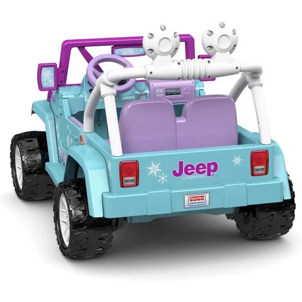 Power Wheels Disney Frozen Jeep Wrangler RideOn Battery Powered Vehicle with Music Sounds ampamp Storage Preschool Kids Ages 3 Years Baby BluePurpleFrozen Jeep