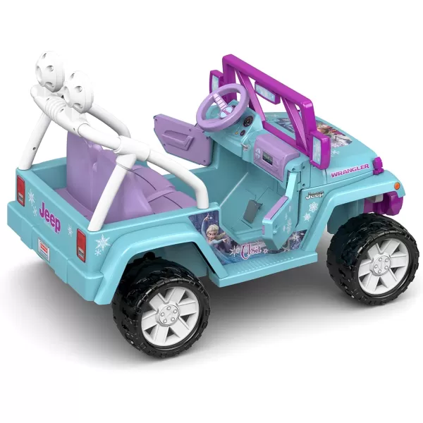 Power Wheels Disney Frozen Jeep Wrangler RideOn Battery Powered Vehicle with Music Sounds ampamp Storage Preschool Kids Ages 3 Years Baby BluePurpleFrozen Jeep