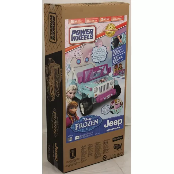 Power Wheels Disney Frozen Jeep Wrangler RideOn Battery Powered Vehicle with Music Sounds ampamp Storage Preschool Kids Ages 3 Years Baby BluePurpleFrozen Jeep