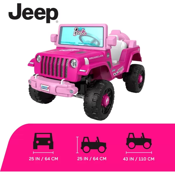 Power Wheels Jeep Wrangler Toddler RideOn Toy with Driving Sounds MultiTerrain Traction Seats 1 Red Ages 2 YearsBarbie Jeep