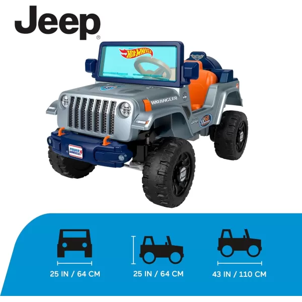 Power Wheels Jeep Wrangler Toddler RideOn Toy with Driving Sounds MultiTerrain Traction Seats 1 Red Ages 2 YearsHot Wheels Jeep