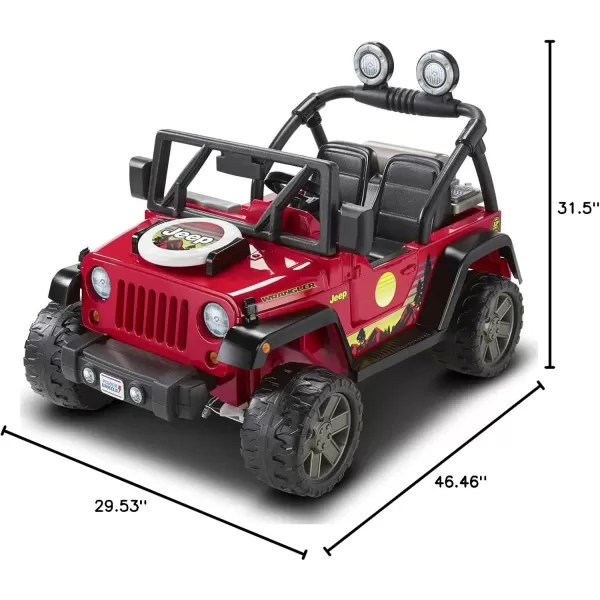 Power Wheels RideOn Toy BBQ Fun Jeep Wrangler BatteryPowered Vehicle with Sounds Pretend Grill ampamp 5 Food Pieces Preschool Kids 3 YearsBBQ Fun