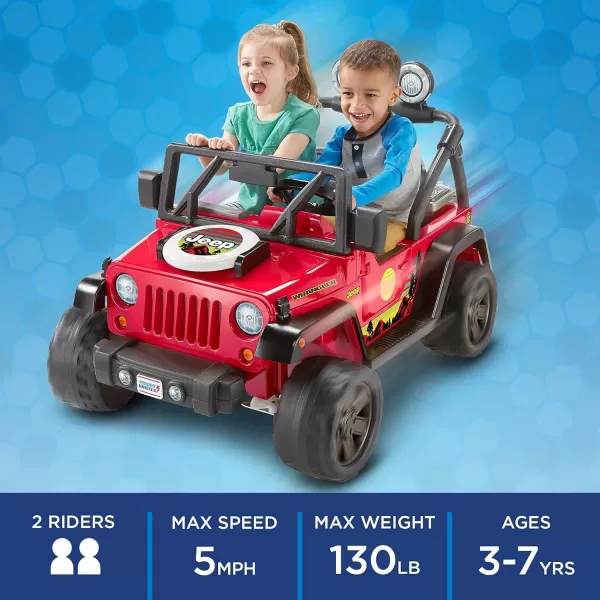 Power Wheels RideOn Toy BBQ Fun Jeep Wrangler BatteryPowered Vehicle with Sounds Pretend Grill ampamp 5 Food Pieces Preschool Kids 3 YearsBBQ Fun