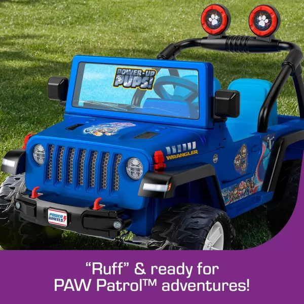 Power Wheels RideOn Toy PAW Patrol Mighty Movie Jeep Wrangler BatteryPowered Vehicle with Sounds Seats 2 Ages 3 Years