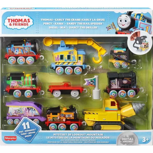 Thomas ampamp Friends Diecast Toy Train Set Mystery of Lookout Mountain Track Playset with 7 PushAlong Engines for Pretend Play Kids Ages 3 Years
