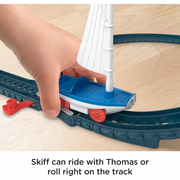 Thomas ampamp Friends Motorized Toy Train Set Bridge Lift Thomas ampamp Skiff Track Playset with Boat for Preschool Pretend Play Kids Ages 3 Years