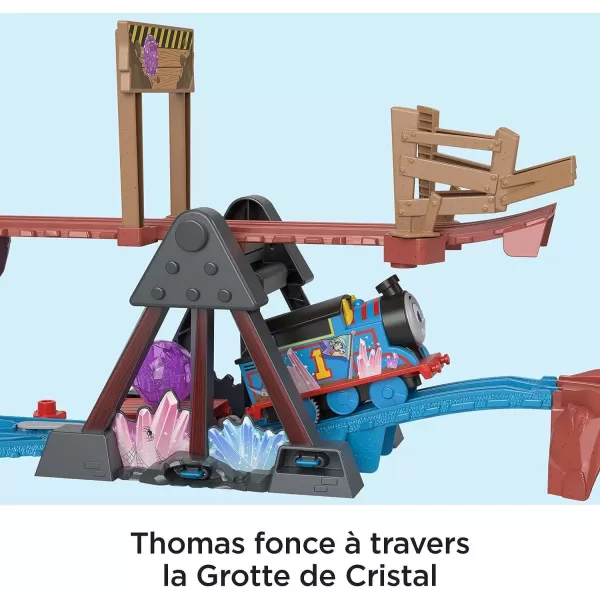 Thomas ampamp Friends Motorized Toy Train Set Crystal Caves Adventure with Thomas Tipping Bridge ampamp 8 Ft of Track for Preschool Kids Ages 3 Years