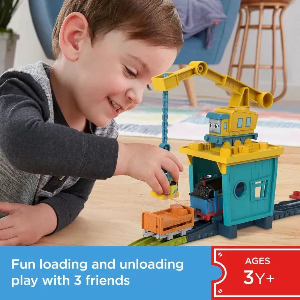 Thomas ampamp Friends Motorized Toy Train Set Fix em Up Friends with Carly the Crane Sandy the Rail Speeder ampamp Thomas for Preschool Kids Ages 3 Years Carly  Sandy Set